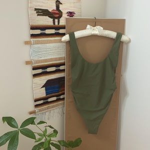 Green One-Piece Bathing Suit